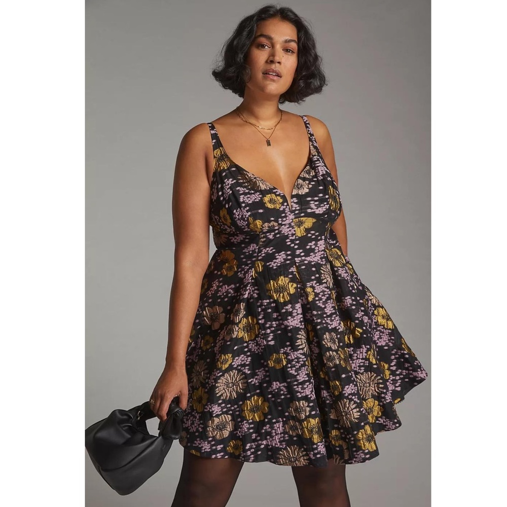 Anthropologie NWT Size 16W Jacquard A-Line Mini Dress